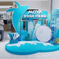 Blue Ocean Themed Photo Check in Spot With Moya Dolphin Coral And Waves
