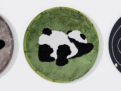 Cute Cartoon Panda Pattern Round Carpet 3d model Cute Cartoon Panda Pattern Round Carpet 3d model