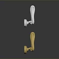 Elegant Modern Metal Door Handles In Gold And Silver With Smooth Finish