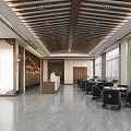 Hospital Outpatient Reception Area In Chinese Style Design