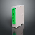 Computer Interface Module With White Casing Green Connectors And Multiple Ports For PC Systems