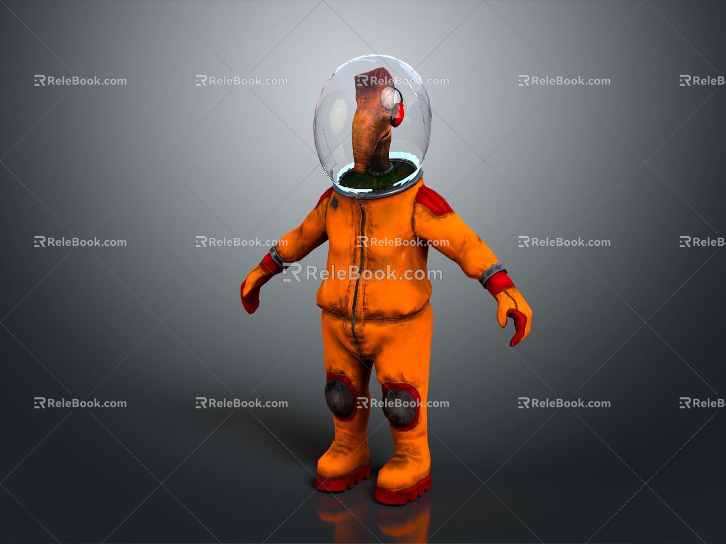 Modern game character alien alien engineer alien engineer monster 3d model