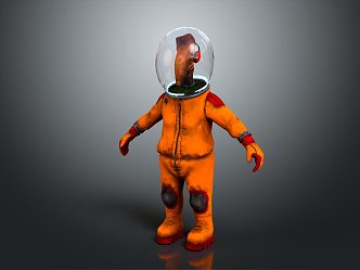 Modern game character alien engineer alien engineer monster 3d model