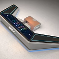 Modern Cockpit Control Console Interactive Device Command Console Technology Future 3d model