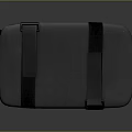 Gray Storage Case With Black Straps And Blue Accent Edge Design
