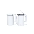 Modern White Electric Kettle With Stainless Steel Body And Open Lid Design For Daily Use