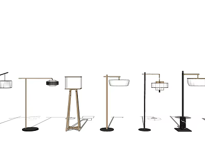 Modern Floor Lamps With Various Designs For Living Room And Bedroom Decor 3d model