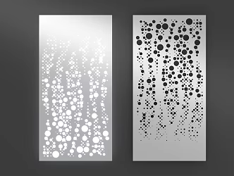 Punched Plate Perforated Iron Plate Hole Board Wall Decorative Wall Decorative Partition Screen Metal Iron Plate Steel Carved Building Exterior Wall Decorative Exterior Carved 3d model