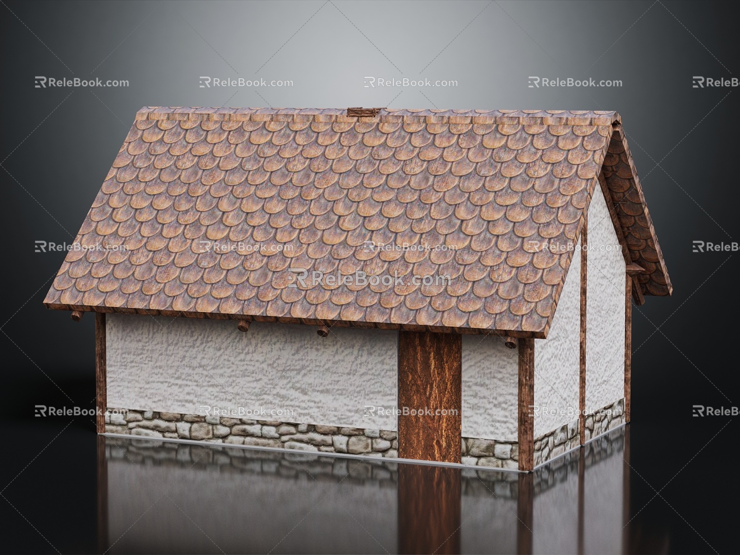 Modern House Medieval House Brick House Old House 3d model