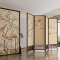 New Chinese Style Screen Partition 3d model