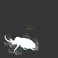 Close Up Detailed White Beetle With Long Horns Isolated On Black Background
