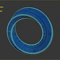 Modern Minimalist Blue Ring Shaped Decorative Ornament Set For Home Interior Decoration