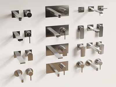 Embedded faucet wall faucet wall-mounted faucet 3d model
