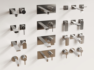 Embedded faucet wall faucet wall-mounted faucet 3d model