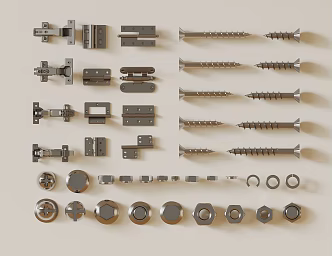 05 screws modern hardware screws 3d model