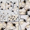 Decorative Lights With Vintage Edison Bulbs And Black Wires For Home Decoration