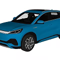 Blue Modern SUV With Sleek Body Design And Black Alloy Wheels