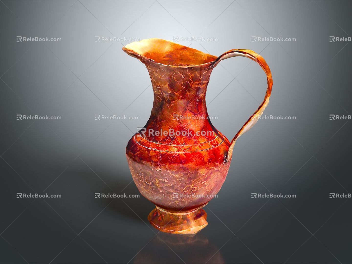 Chinese-style Wine Pot Antique Cultural Relics Antique Wine Pot 3d model