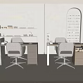 Modern Desk And Chair Set In GLOSS Nail Salon With Minimalist Design And Bright Interior