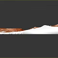 Stunning Red Landscape Showcasing White Areas And Mountainous Canyon Terrain