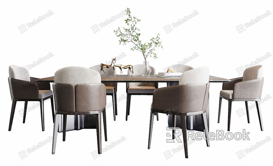 Modern Dining Table and Chair Combination Dining Table and Chair model