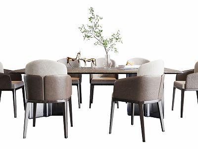 Modern Dining Table and Chair Combination Dining Table and Chair model