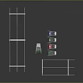 Iron frame large iron frame iron frame house factory industrial iron frame iron ladder rigid ladder work frame rigid scaffold 3d model