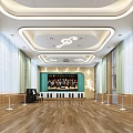 Functional Wooden Shoe Bench in Music Room with Wooden Floor Piano and Music Notes