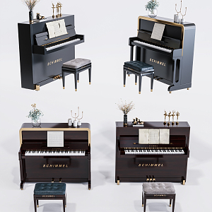 Modern Piano Combination 3d model