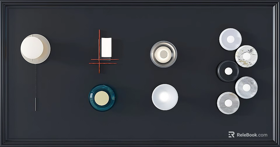 Stylish Modern Wall Lamps Featuring Various Designs And Decorative Shapes 3d model