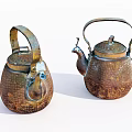Vintage Copper Teapots With Hammered Texture And Classic Design For Tea Ceremony