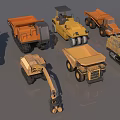 Engineering Vehicle Transporter Bulldozer Hook Machine Puncher 3d model