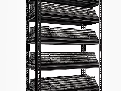Industrial Metal Storage Shelf with Multi tier Design and Sturdy Structure for Organized Storage 3d model