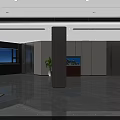 Modern Office Interior Design With Glass Partition Large Windows And Conference Furniture