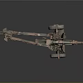 Modern Battery Machine Gun Heavy Machine Gun Turntable 3d model