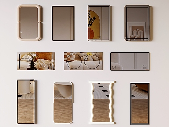 Modern Intelligent Wall Hanging Mirror Dressed Mirror Full-length Mirror Floor Mirror 3d model