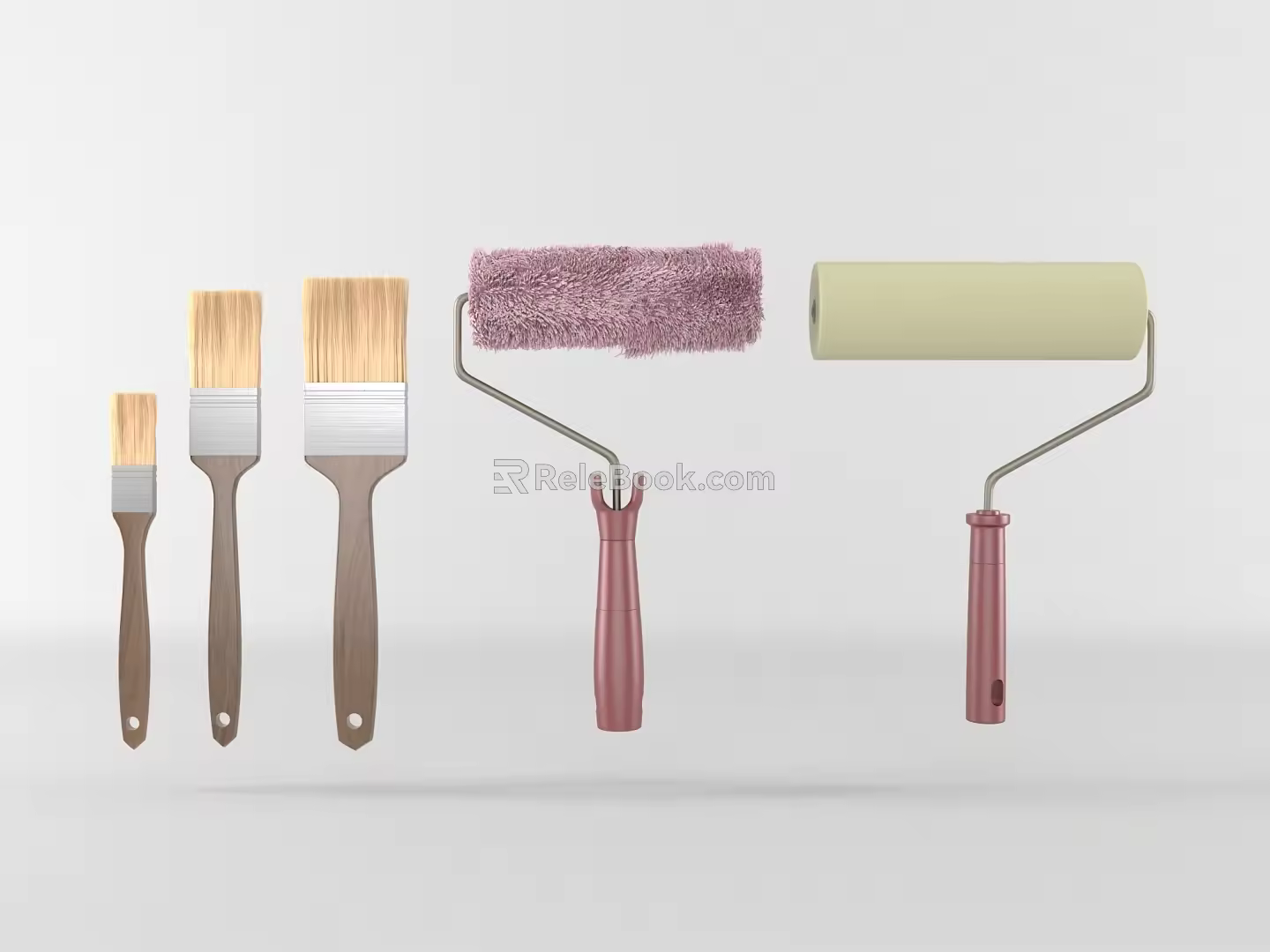Modern hardware tools brush 3d model