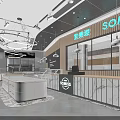 SOMISS Dessert Shop Modern Interior Design With Marble Counter Wooden Decor And Signage