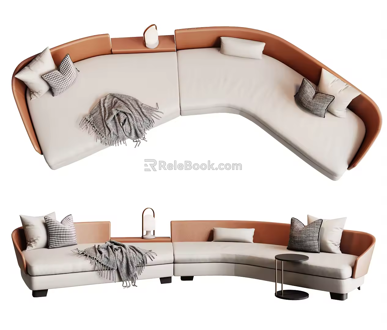 Modern Curved Sofa Multiplayer Sofa 3d model