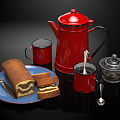 Modern Food Food Afternoon Tea 3d model