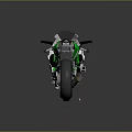 Green And White Sport Motorcycle With Streamlined Design And Modern Look
