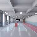 Basketball Hall Fencing Hall 3d model