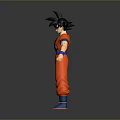 3D Designed Anime Character Collectible Toy With Red Costume Blue Belt And Black Hairstyle