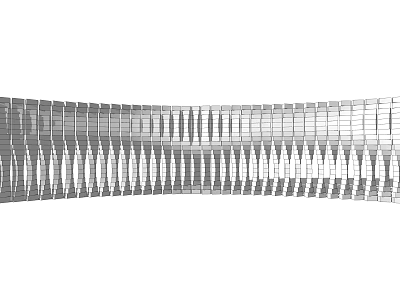 Modern Feature Wall Design With Geometric Metal Panels And Textured Surface 3d model