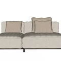 Minimal chaise sofa 3d model