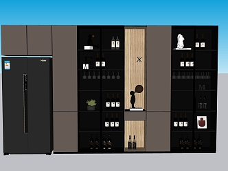 Furnishings wine cabinet 3d model