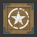 Vintage Wooden Crate with U.S. Army Star Logo and Metal Corners for Home Storage