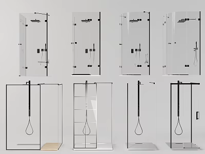 Modern Shower Sauna Design With Glass Enclosure And Multifunctional Steam System 3d model