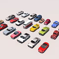 Various Classic And Modern Cars In Different Colors Car Collection Showcase