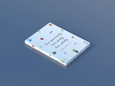 Illustrated Book Cover Design With Friendship Theme And World Exploration Icons 3d model